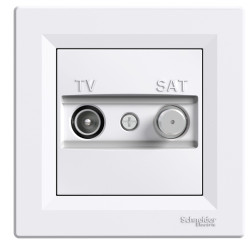 ASFORA   TV/SAT   aljzat, átmenő, 4 dB, fehér