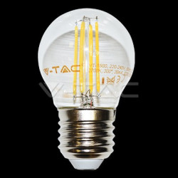 Filament Kis gömb -  4W   (40W)   E27   G45  2700K Amber   V-TAC