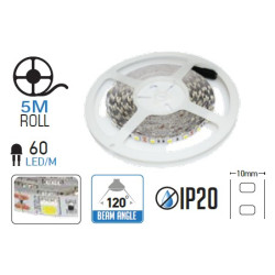 .LED szalag SMD5050 - 60 LEDs 2700K Non-waterproof   9,6W/m 1000lm