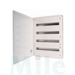 Lemez kiselosztó PE/N-sínnel acél 3 x 24-modul falonkívüli fehér IP30 tele ajtó