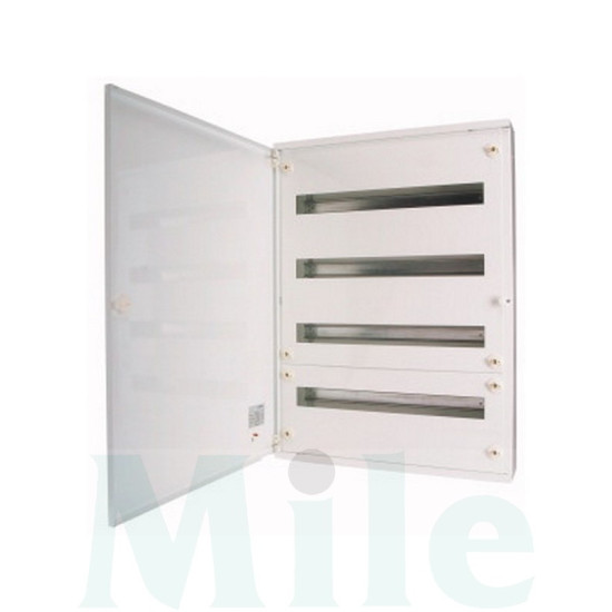 Lemez kiselosztó PE/N-sínnel acél 3 x 24-modul falonkívüli fehér IP30 tele ajtó