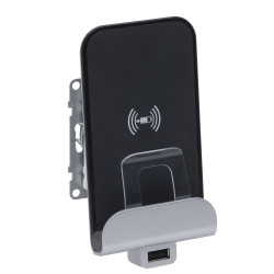 Suno vezeték nélküli töltőállomás USB-A töltőaljzattal, fehér