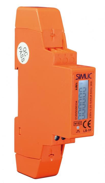 Digitális fogyasztásmérő   1F    5-45A   50-60Hz   sínre   SIMLIC  LS-1F