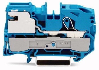 Gyűjtősíntartó rugós sorkapocs CU10x3 6mm2 kék