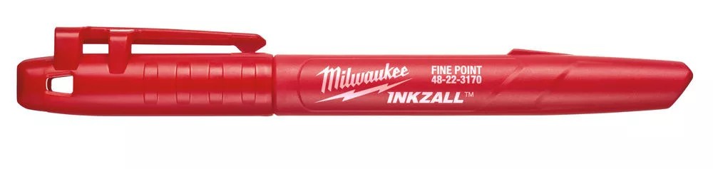 INKZALL jelölő filc   vékony   piros  Milwaukee