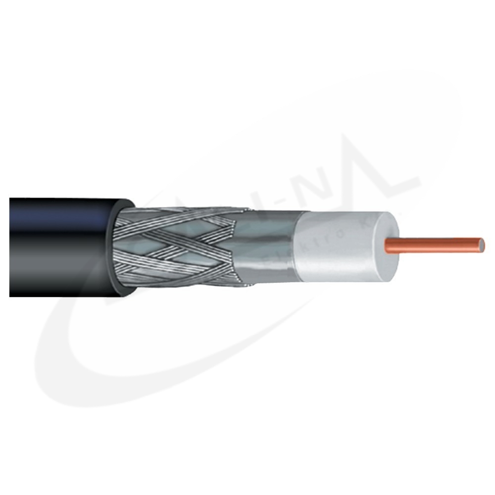 Koax Kábel   3xárnyékolt   fekete  75ohm  kültéri  S6TSV/BK